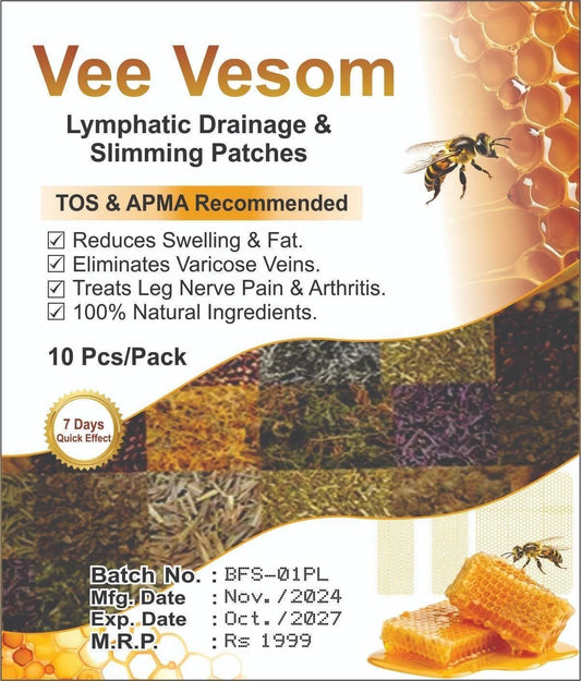 Bee Venom foot patch, Beneficial  in Body Detox, Weight loss, Pain Relief, Cleansing Toxins, Stress Relief, Promote Sleep & Detoxification For Men And Women(Pack of 10 )