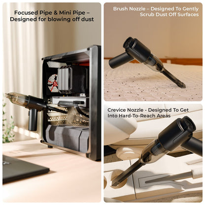 9000Pa Turbo Suction Cleaner | Cordless & Compact Design | Dual Function for Car, Home, office  & More